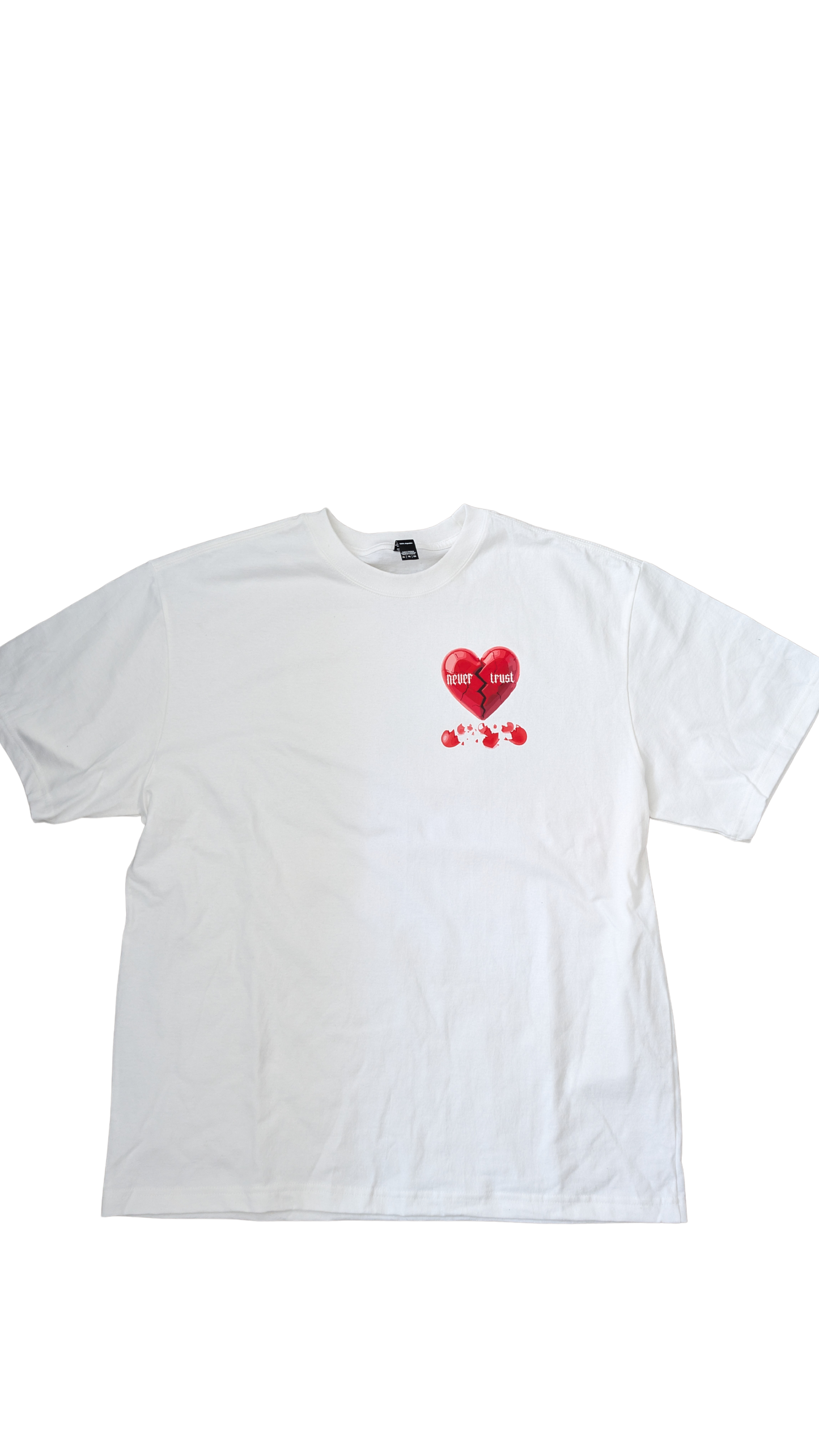 NeverTrust “Broken Heart” Oversized Tee